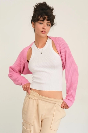 Hyfve Ribbed Knit Bolero Cardigan Best Deal Today