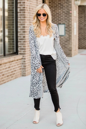 Open Front Leopard Cardigan Todays Special Picks