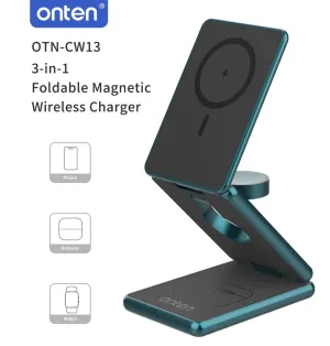Best Seller Discount Mega Sale Now Onten Cw13 3 In 1 Foldable Magnetic Wireless Charger