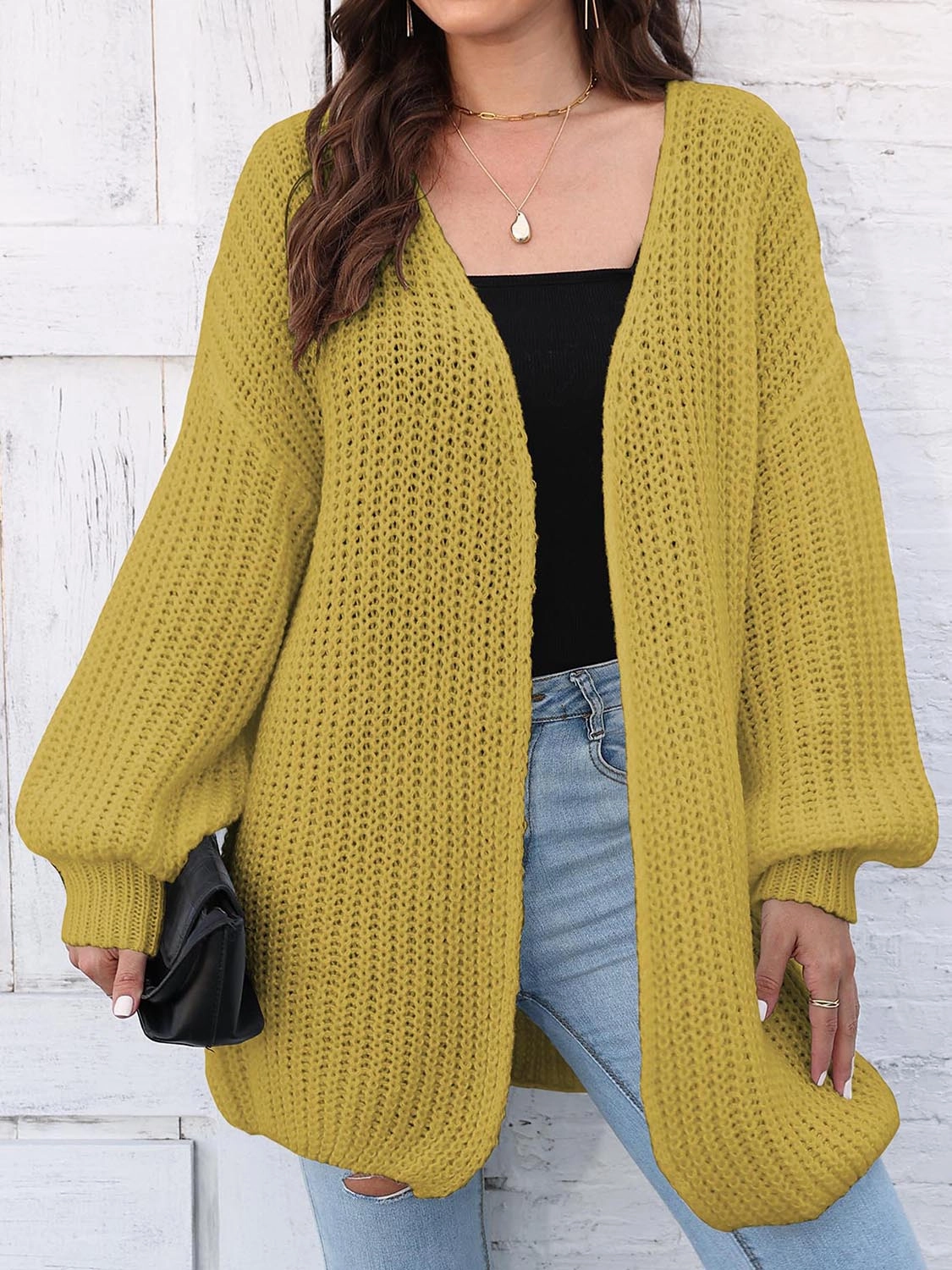 Open Front Dropped Shoulder Longline Cardigan Hot Deal Alert