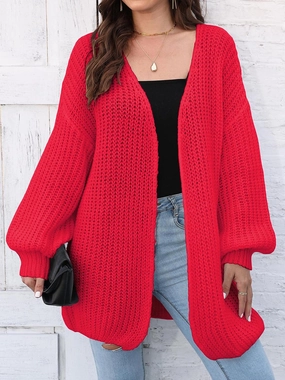 Open Front Dropped Shoulder Longline Cardigan Surprise Discount Today