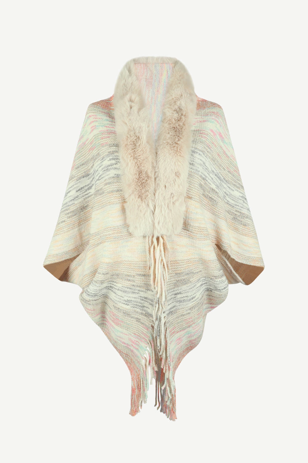 Open Front Fringe Hem Poncho Limited Stock Hot Deal Online Exclusive Steal
