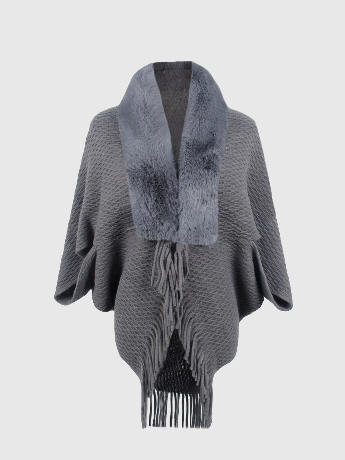 Open Front Fringe Hem Poncho Limited Offer Alert Grab It Fast