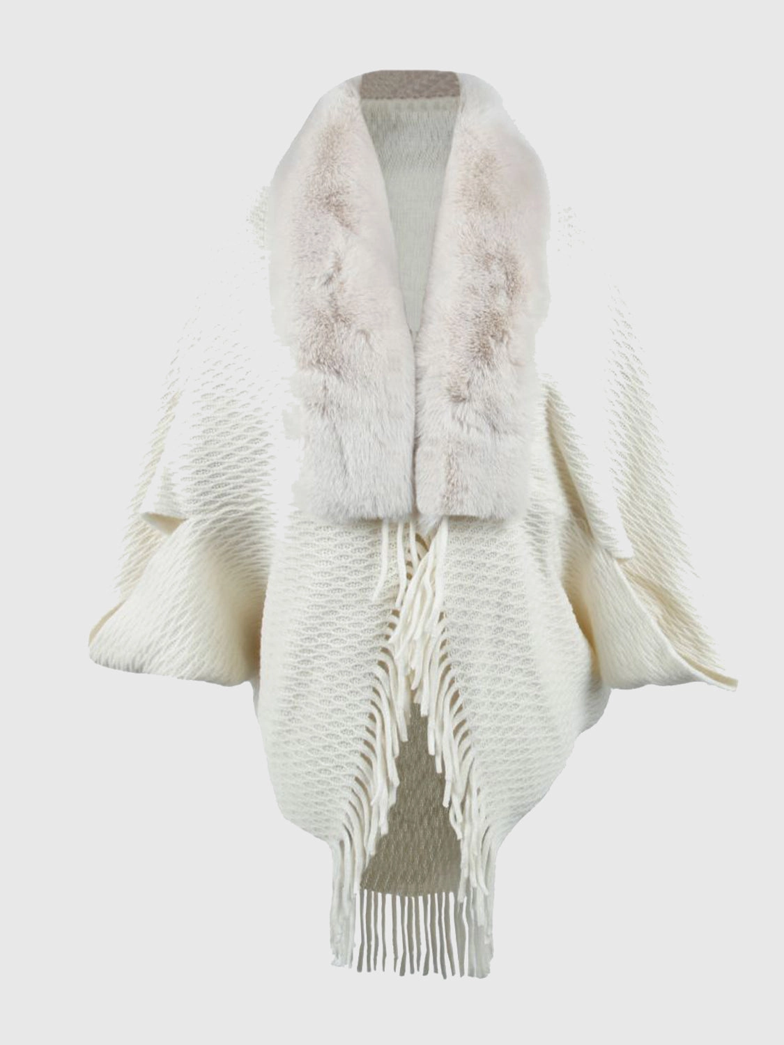 Exclusive Online Discount Open Front Fringe Hem Poncho