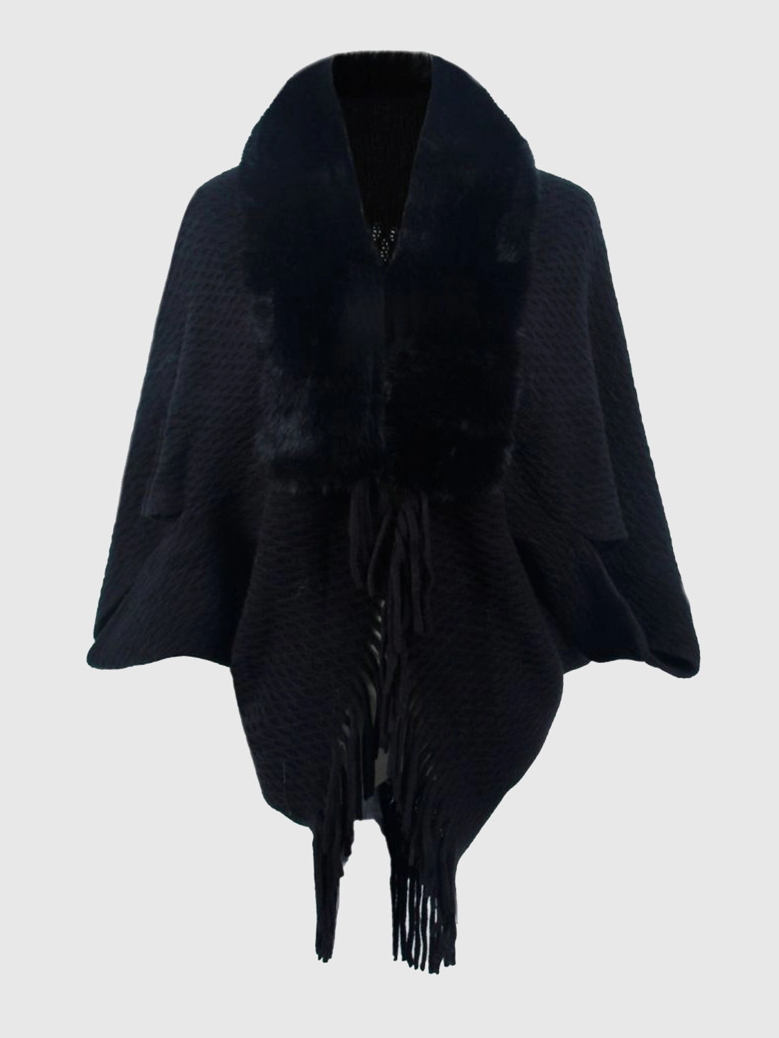 Mega Sale Now Open Front Fringe Hem Poncho