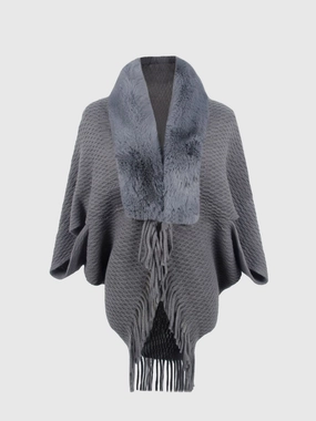 Open Front Fringe Hem Poncho Limited Offer Alert Grab It Fast