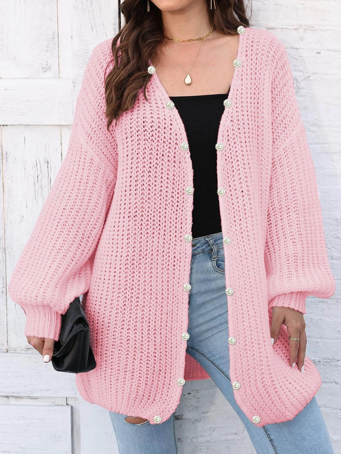 Hot Savings Alert Instant Deal Today Open Front Long Sleeve Cardigan