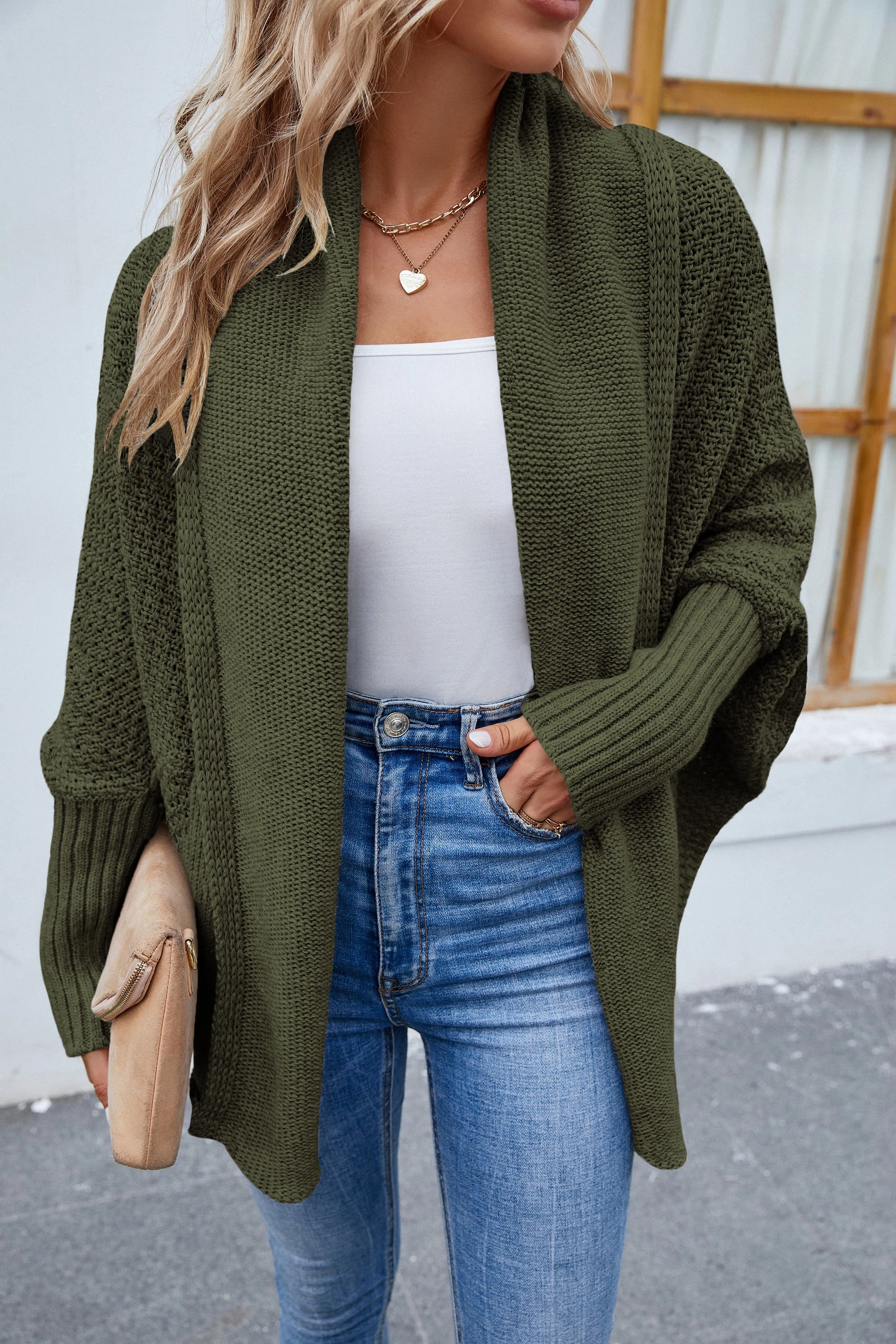 Open Front Long Sleeve Cardigan New Arrival Discount Save Big Online