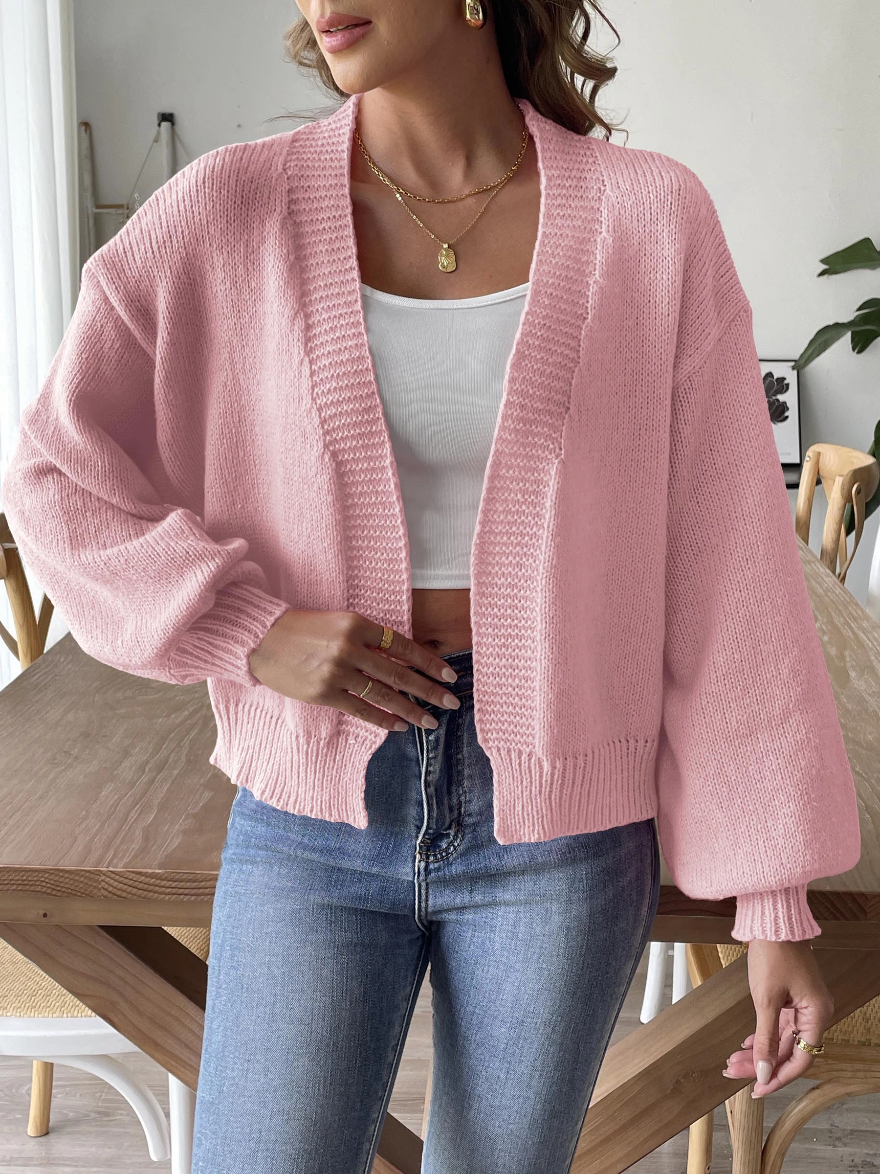 Open Front Long Sleeve Cardigan Save More Online Todays Best Deal