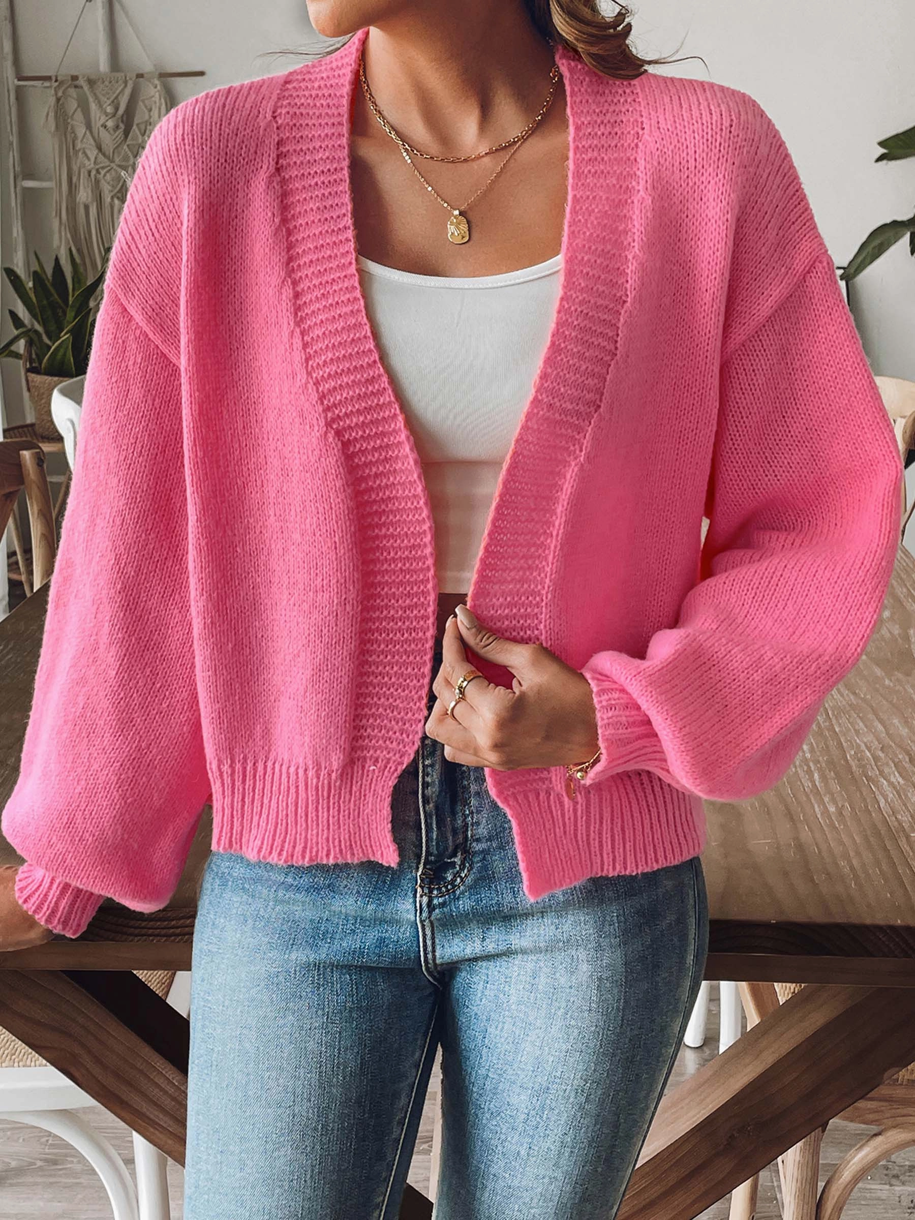 Open Front Long Sleeve Cardigan Trending Now Offer