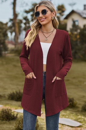 Open Front Long Sleeve Cardigan Weekend Flash Offer