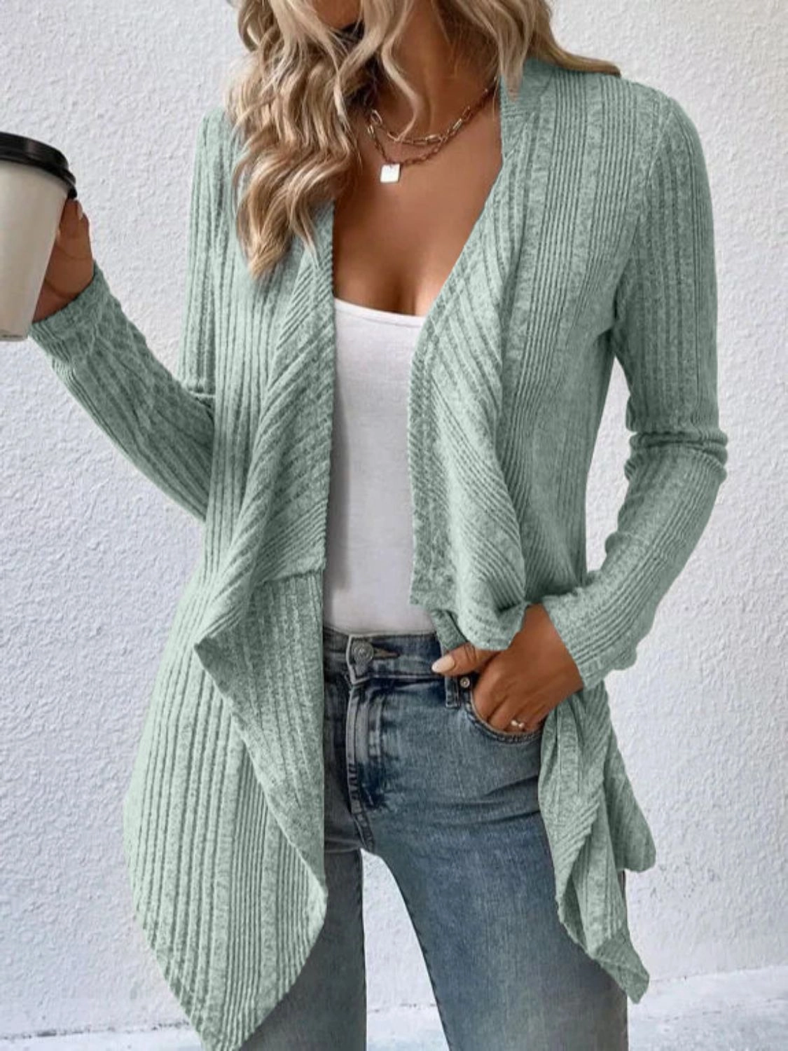 Open Front Long Sleeve Cardigan Best Seller Discount Hot Sale Frenzy
