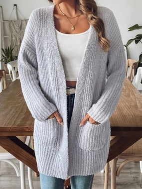 Big Savings Today Hot Offer Frenzy Open Front Long Sleeve Cardigan