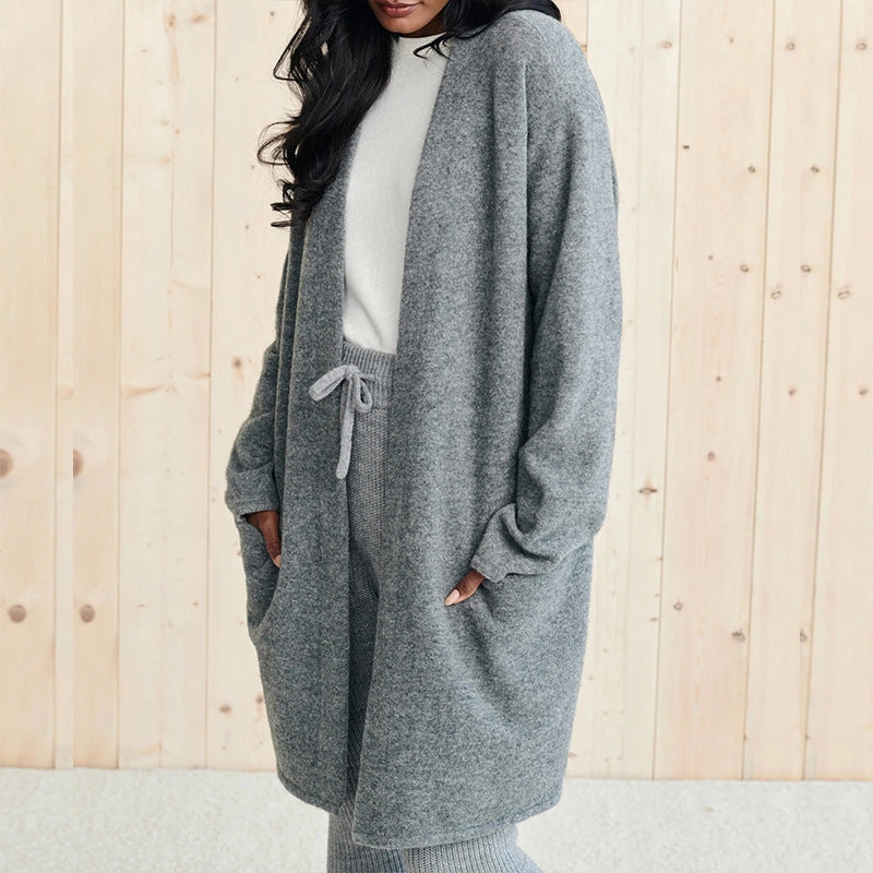 Hot Pick of the Day Mega Savings Now Open Front Long Sleeve Cardigan With Pockets