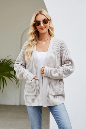 MustHave Deals Todays Mega Savings Open Front Long Sleeve Cardigan With Pockets