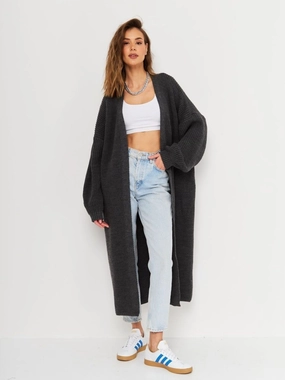 Open Front Long Sleeve Longline Cardigan Daily Hot Deal
