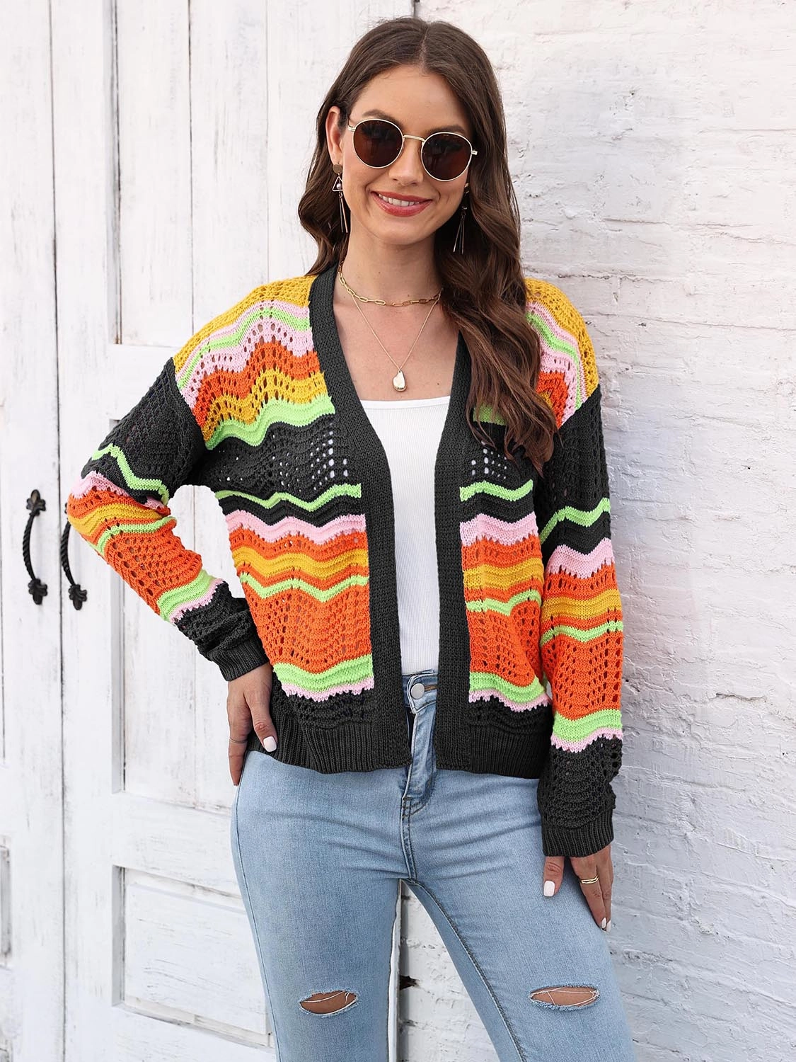 Open Front Openwork Cardigan Steal Todays Offer Big Savings Alert