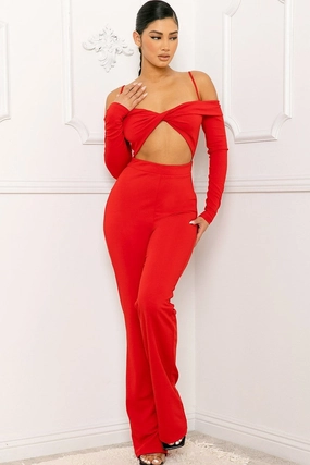 Open Shoulder Cutout Detail Jumpsuit Todays Special Picks Grab Your Savings