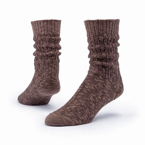 Instant Savings Inside Steal the Deal Now Organic Cotton Ragg Socks - Chestnut Solid