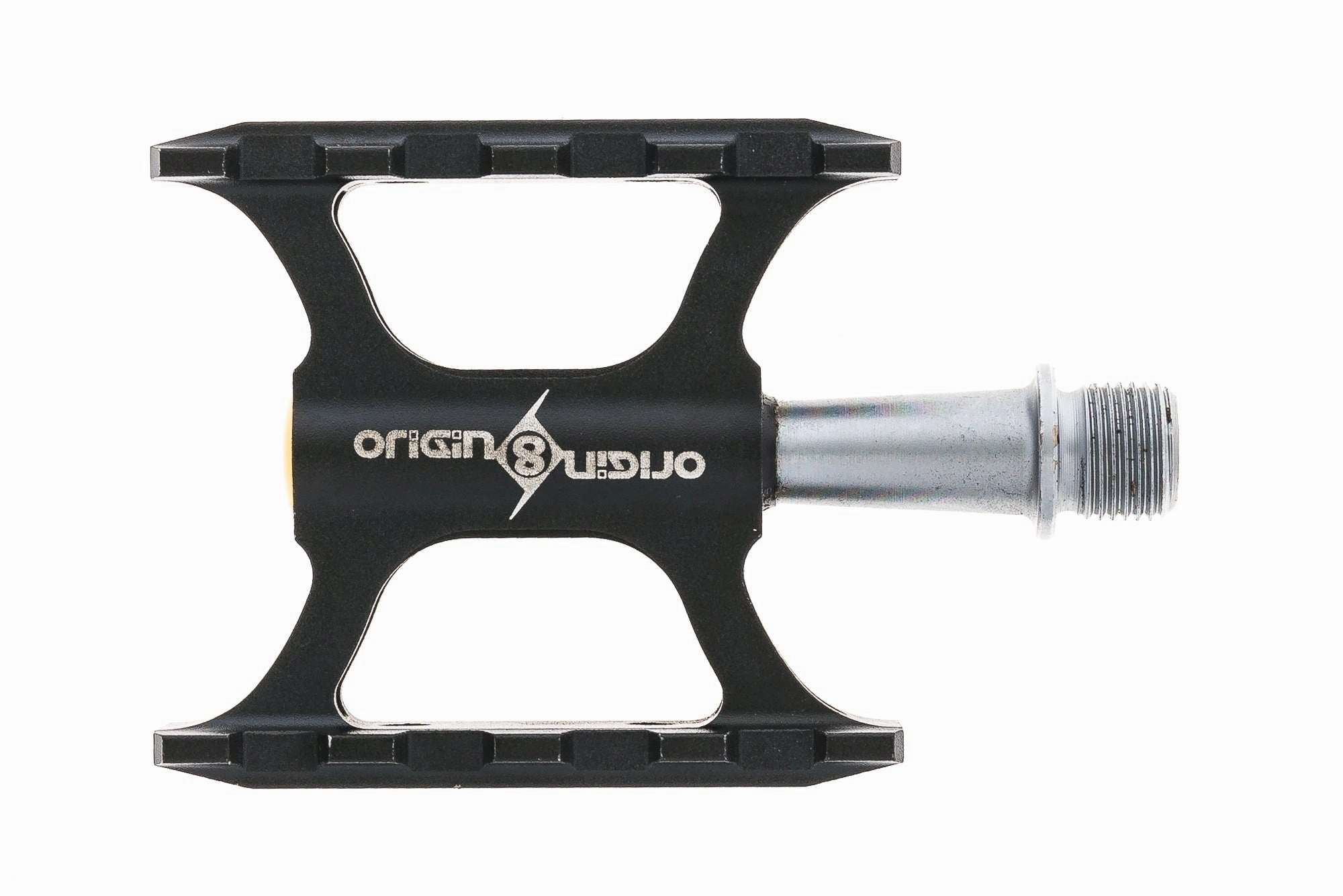 Origin 8 Flat Pedals Aluminum Black/Gold Cap 9/16"