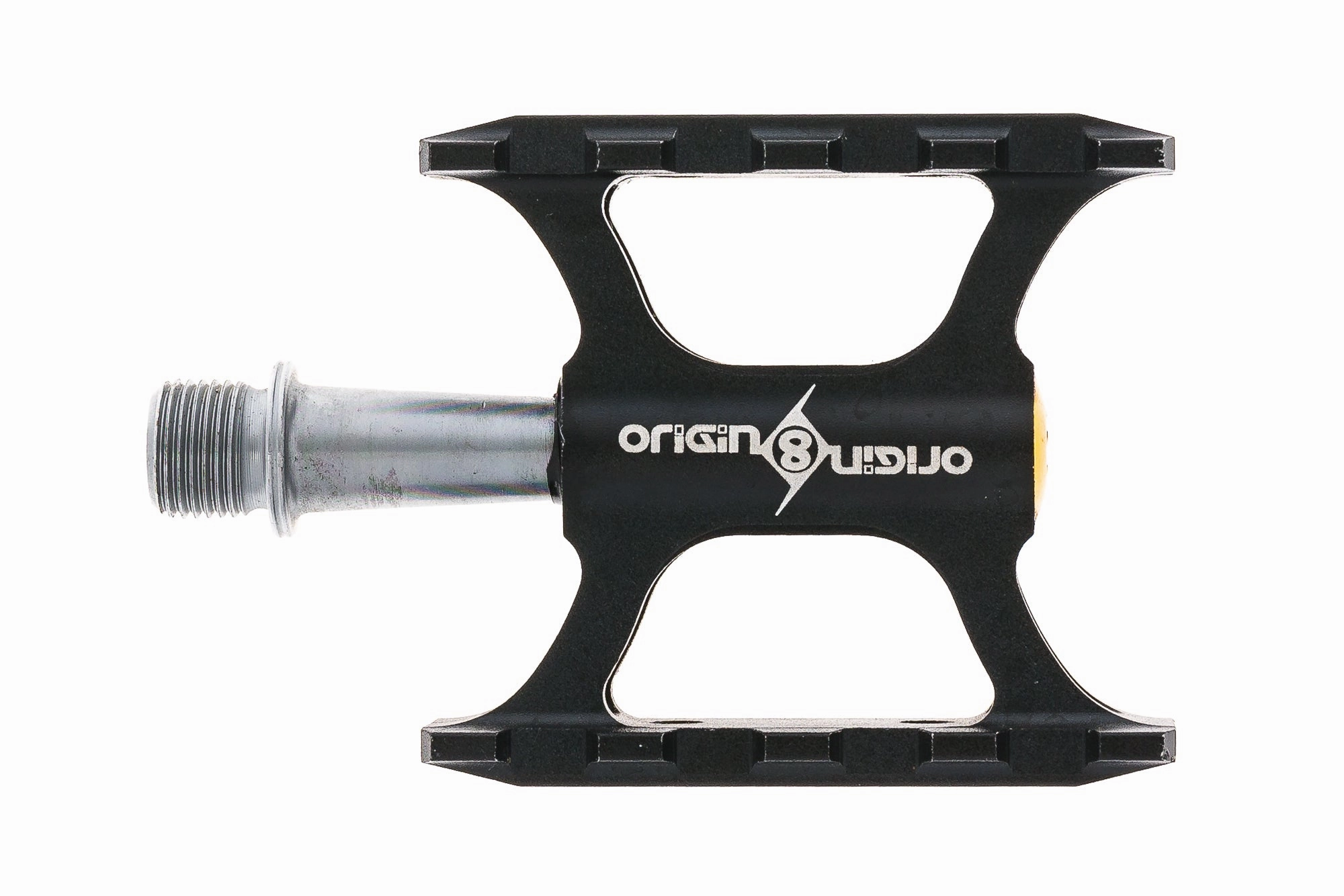 Origin 8 Flat Pedals Aluminum Black/Gold Cap 9/16"