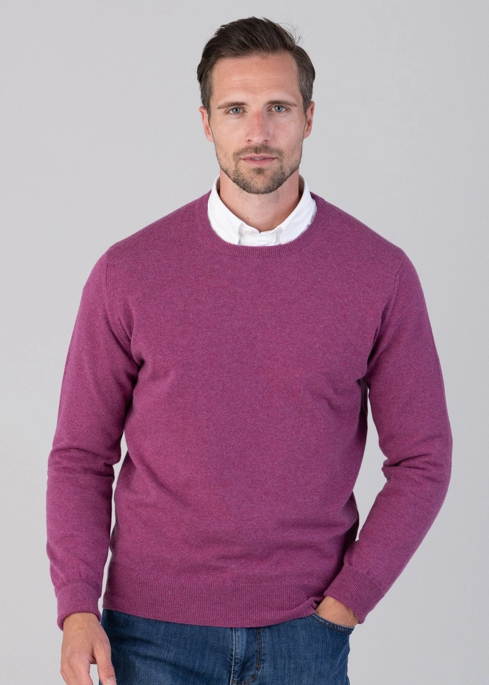 Oxton 1 Ply Cashmere Crew Neck Limited Stock Deals