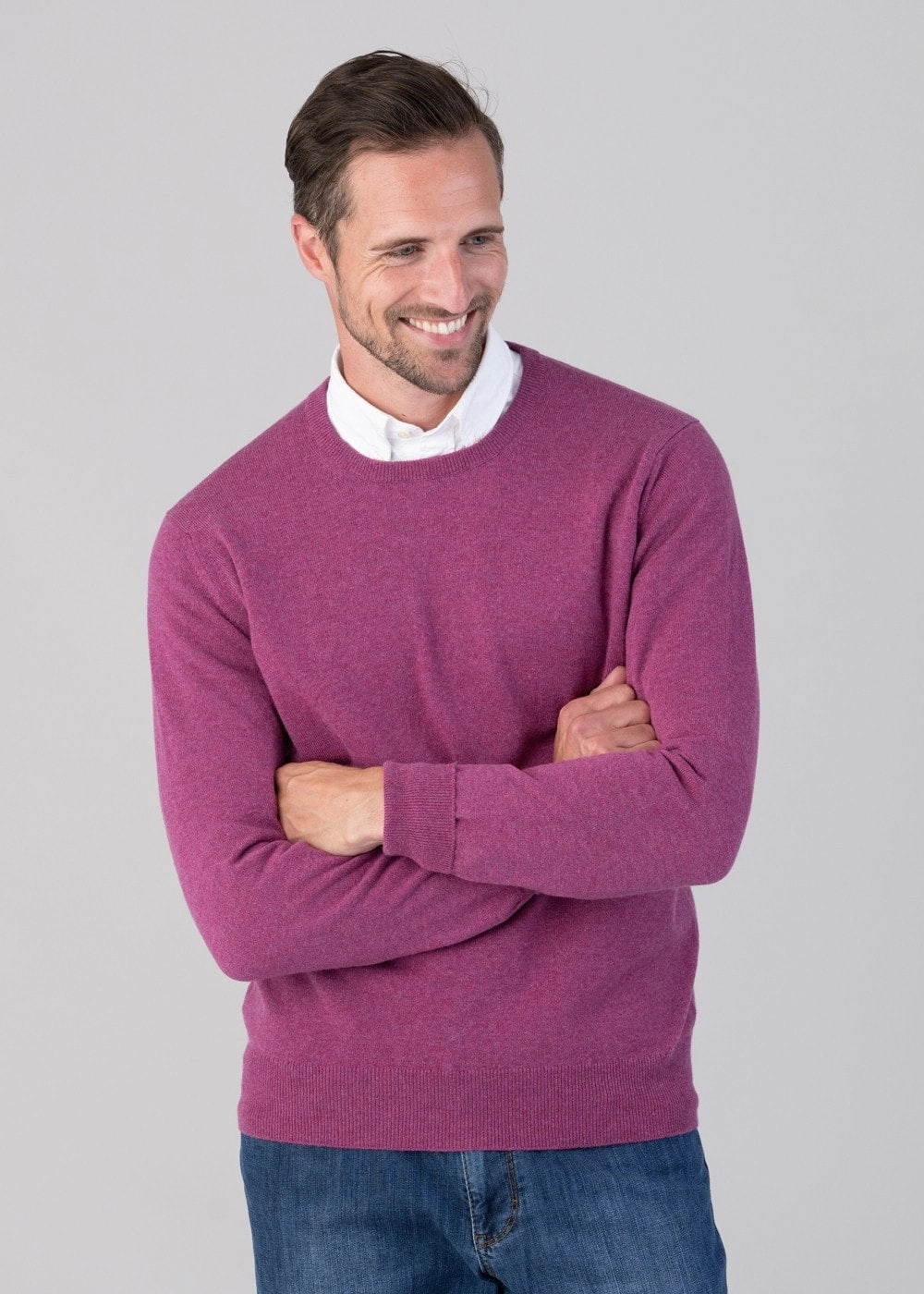 Oxton 1 Ply Cashmere Crew Neck Exclusive Online Discount