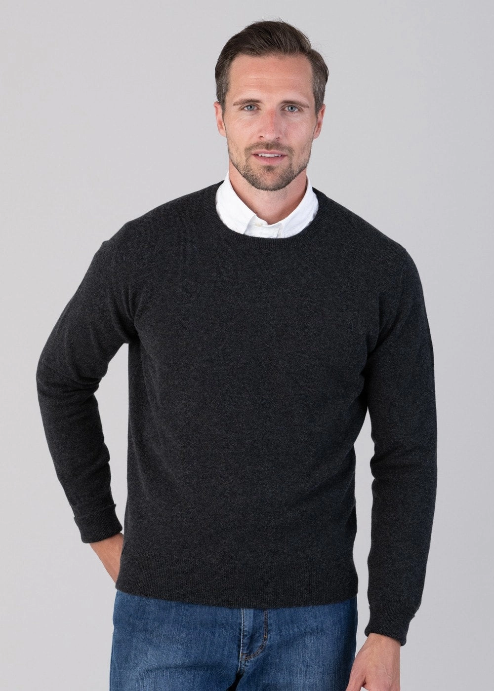 Oxton 1 Ply Cashmere Crew Neck Best Seller Discount