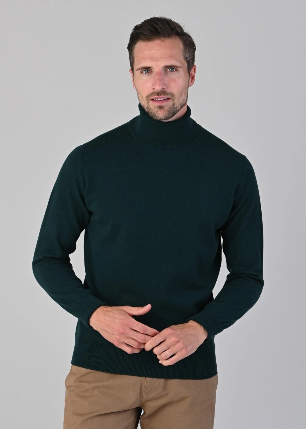 Oxton 1 Ply Cashmere Roll Neck Flash Deal Today