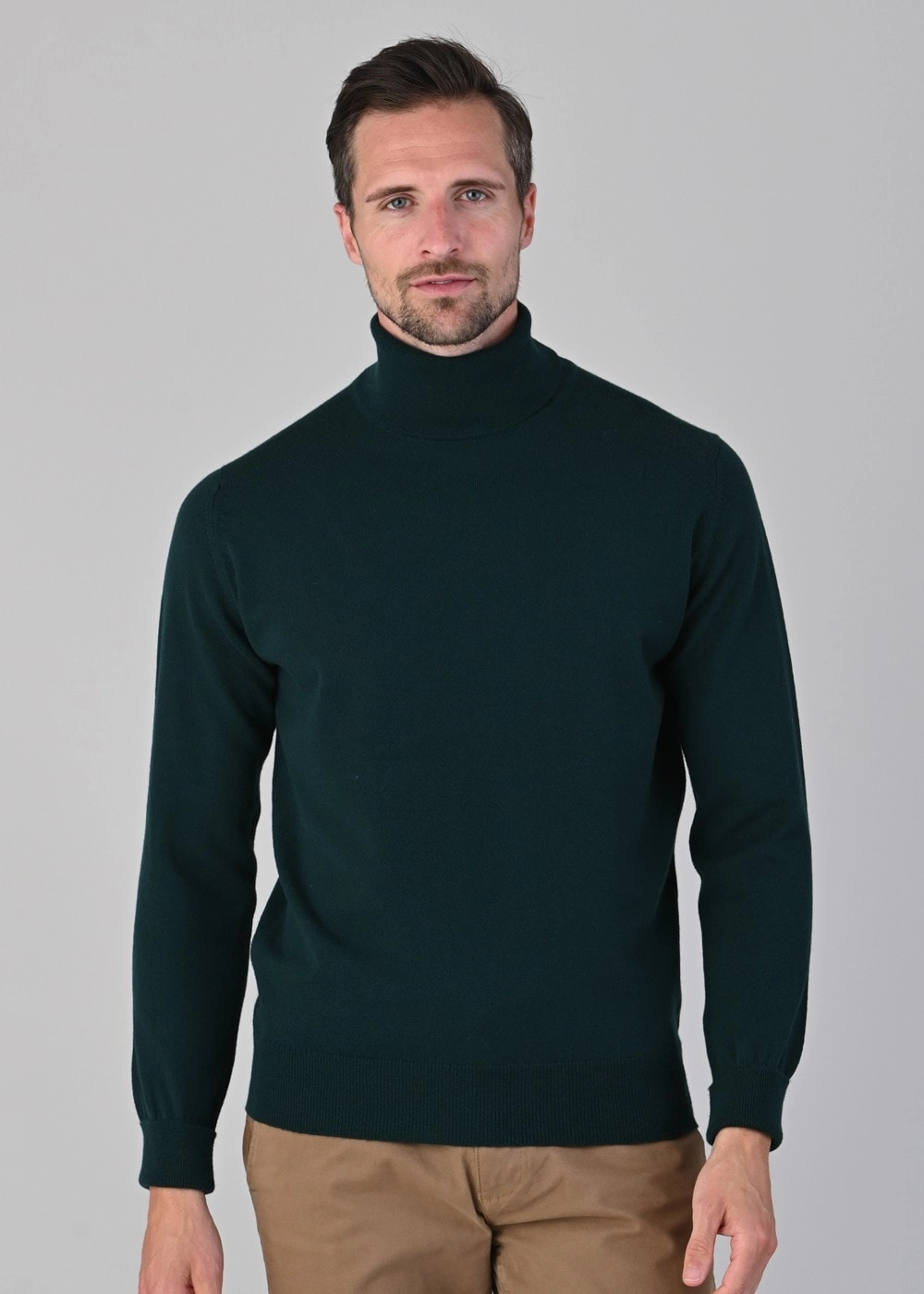 Oxton 1 Ply Cashmere Roll Neck Exclusive Online Discount