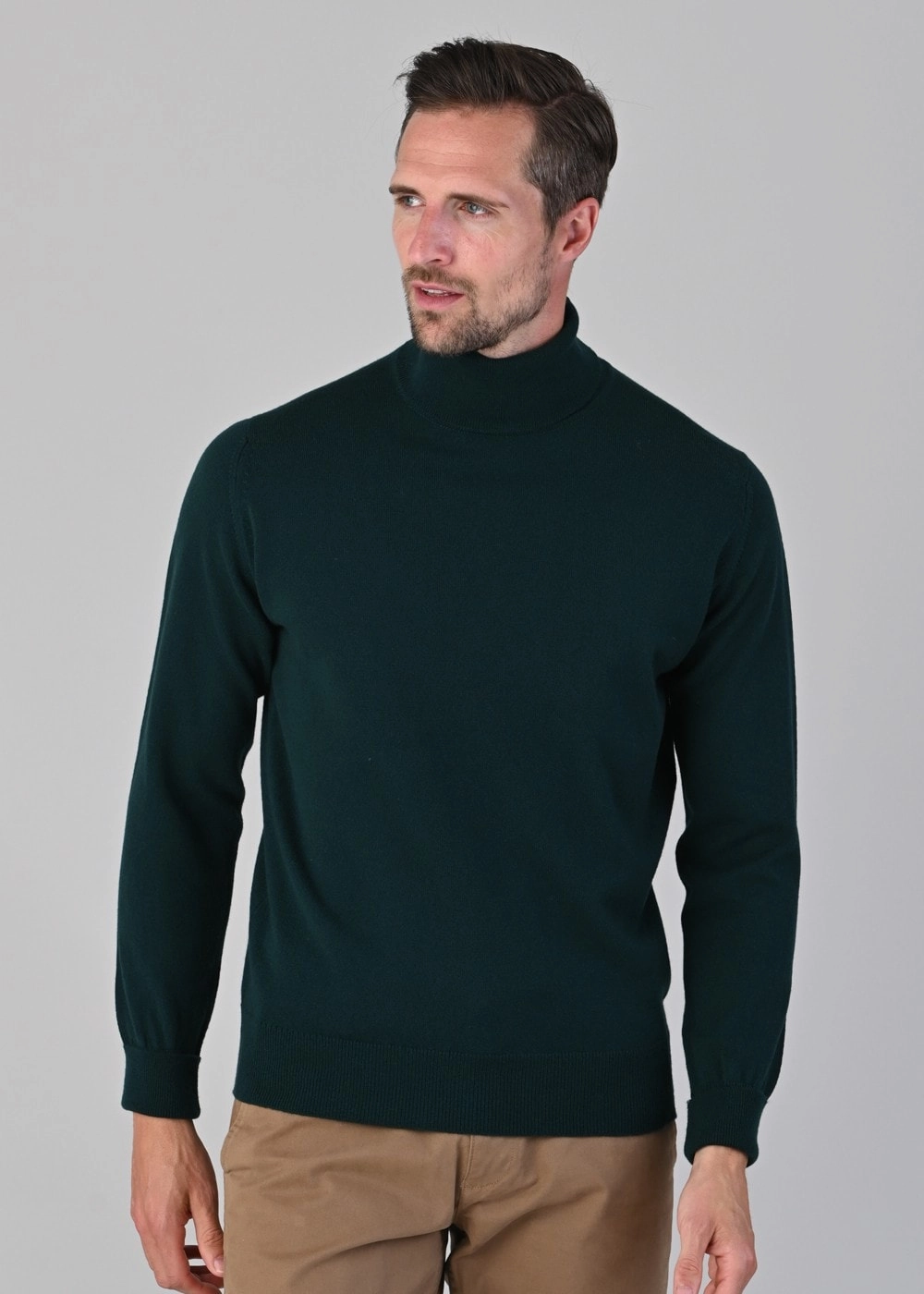 Oxton 1 Ply Cashmere Roll Neck Price Slash Today