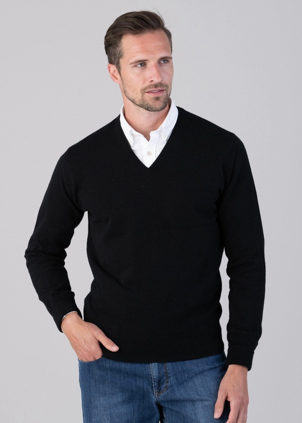 Oxton 1 Ply Cashmere V-Neck Todays Special Picks Exclusive Online Discount