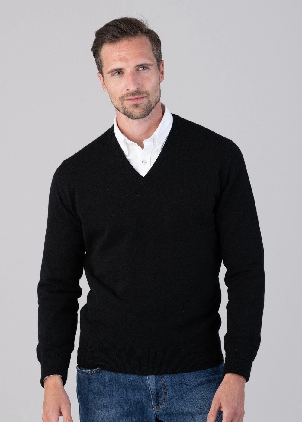 Oxton 1 Ply Cashmere V-Neck Last Chance Offer Best Deal Today
