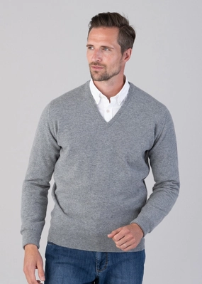 Oxton 1 Ply Cashmere V-Neck Mega Savings Now