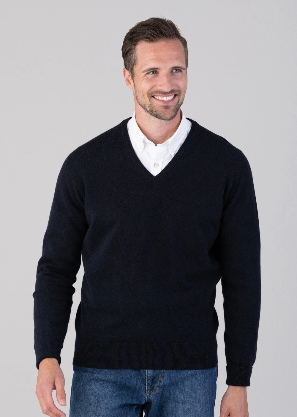 Oxton 1 Ply Cashmere V-Neck Grab It Now