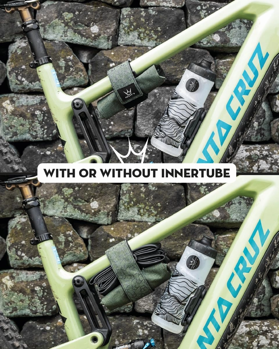 Peaty's Holdfast Trail Tool Wrap - Super Secure, No Slip or Rattle, Modular Design, Waterproof, Storage Frame Bag with Zip Pouch Pocket, Fits Anywhere, for MTB Road Gravel Ebike Mountain Bike - Black