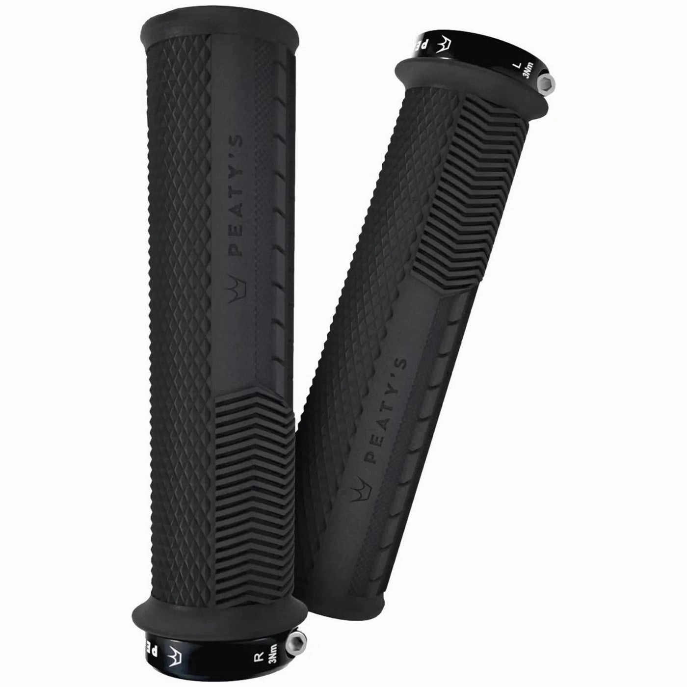 Peaty's Monarch Knurl Thin Grips - Black