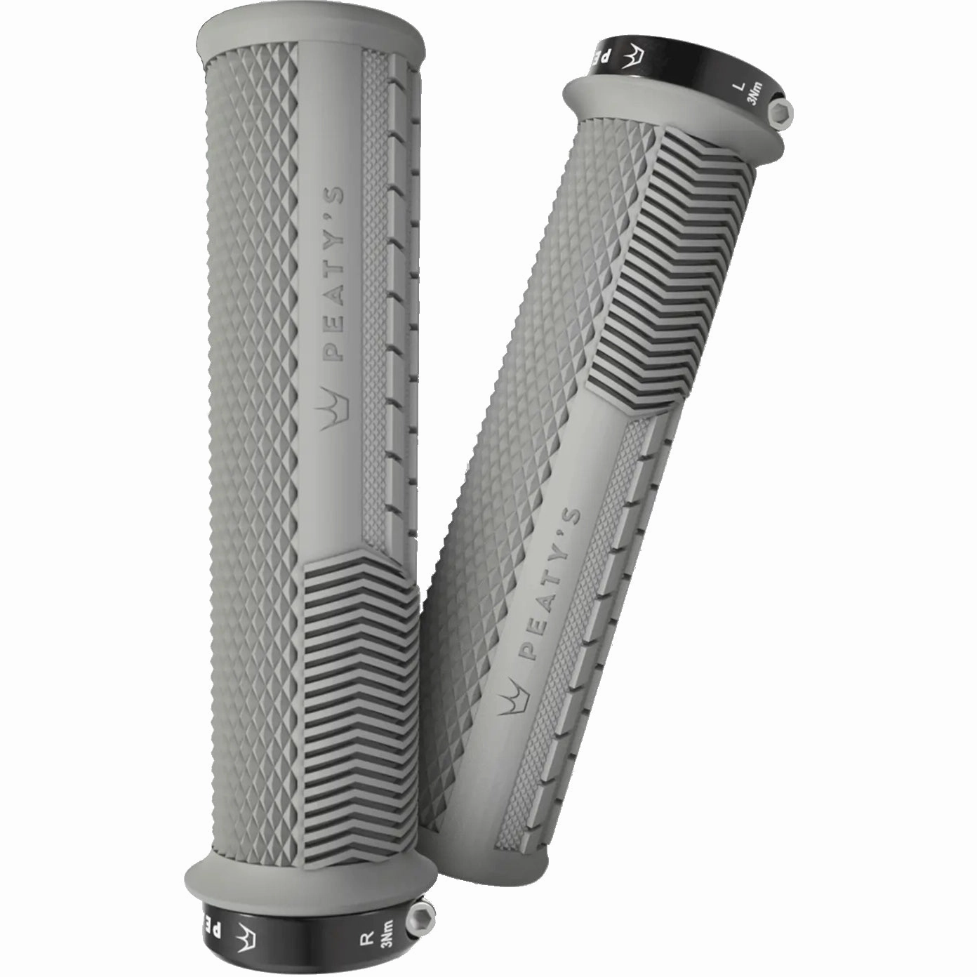 Peaty's Monarch Knurl Thin Grips - Grey