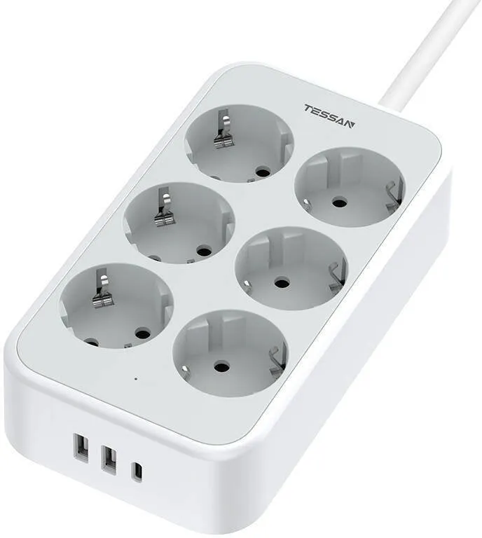 Tessan Ts-Ps02De00 Power Strip White Grab Your Deal Today Shop Hot Picks