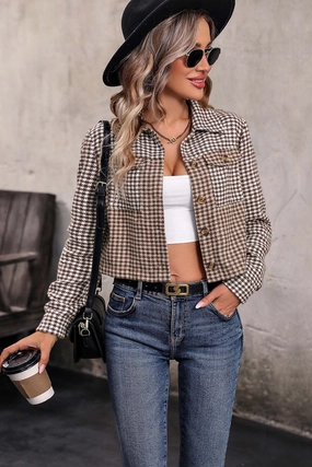 Perfect Gift Sale Mega Savings Now Perfee Collared Neck Button Front Pocketed Jacket