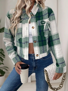 Perfee Color Block Button Up Jacket Daily Hot Deal Best Price Online
