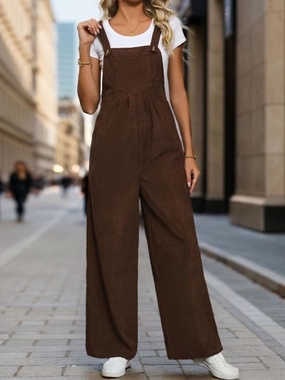 Grab Your Hot Pick Perfee Square Neck Wide Strap Overalls