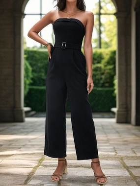 Perfee Tube Jumpsuit With Pockets Clearance Event