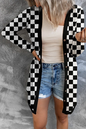 Plaid Button Up Long Sleeve Cover Up Flash Sale Now