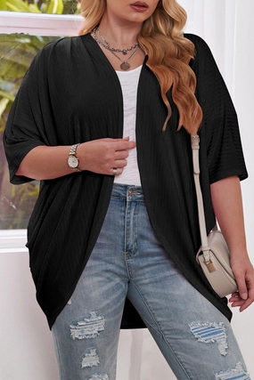 Exclusive Savings Event Exclusive Online Deal Plus Size Ribbed Cocoon Cover Up