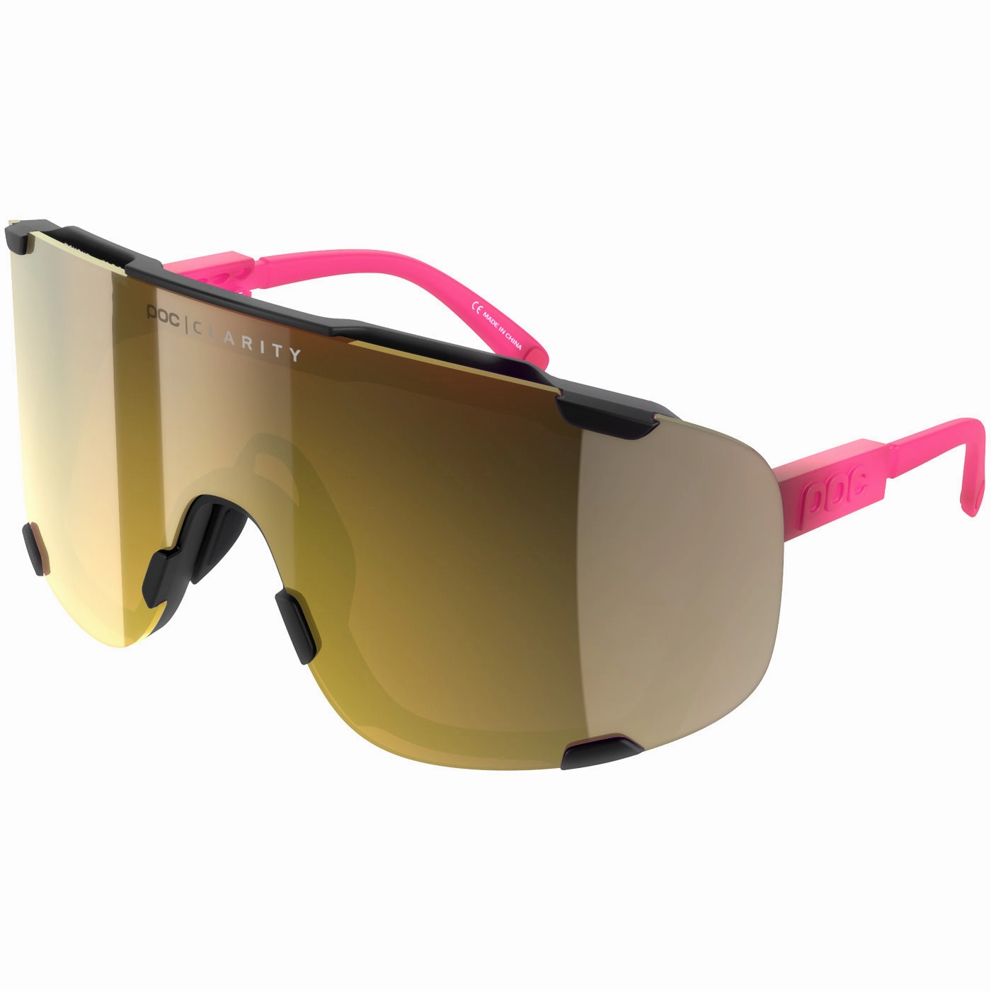 Poc Devour glasses - Fluorescent Pink Uranium Black Gold Mirror