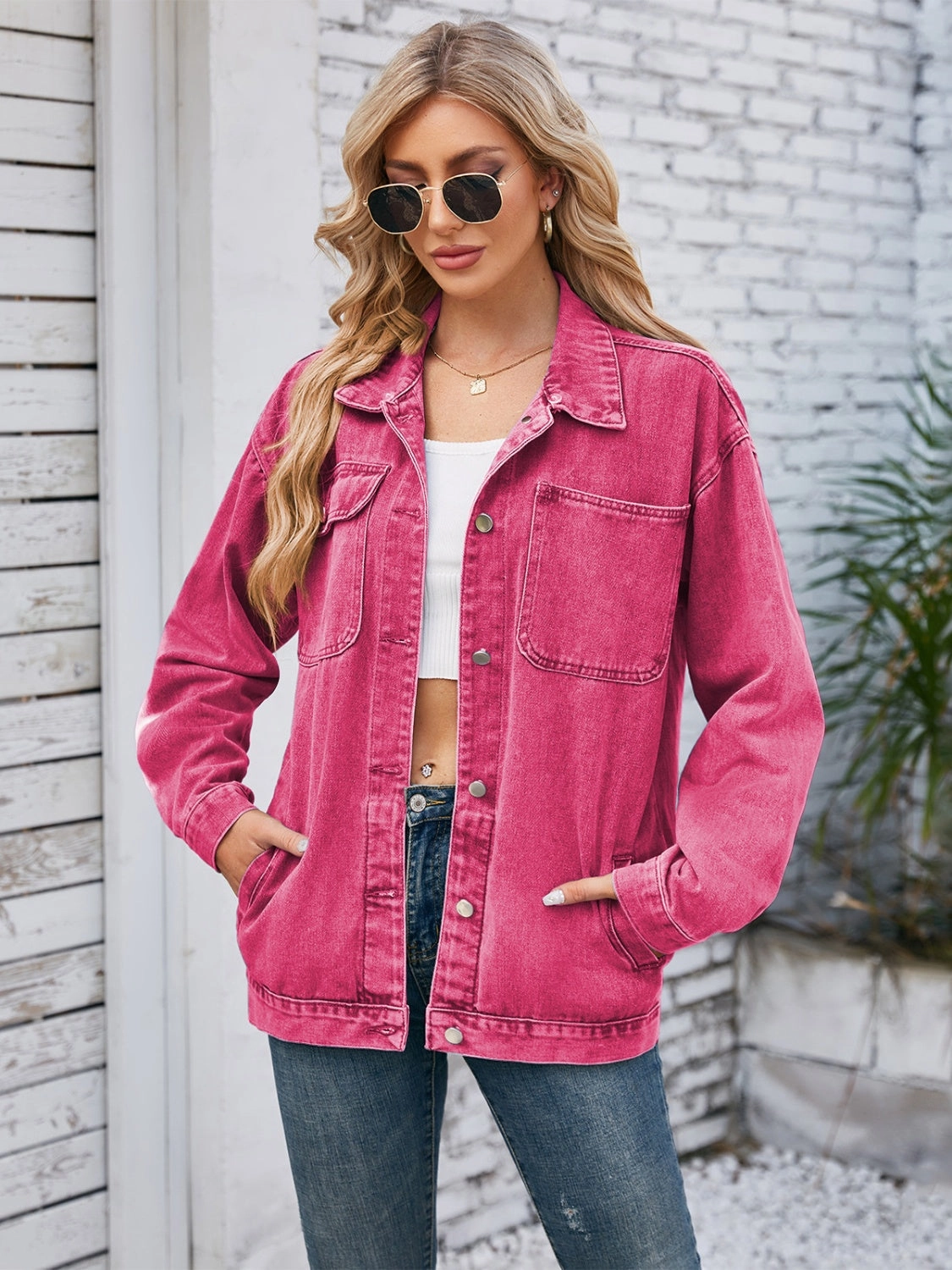 MustHave Deals Clearance Sale Now Pocketd Button Up Detachable Hooded Denim Jacket