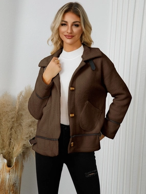 Trending Hot Picks Pocketed Button Down Collared Neck Jacket