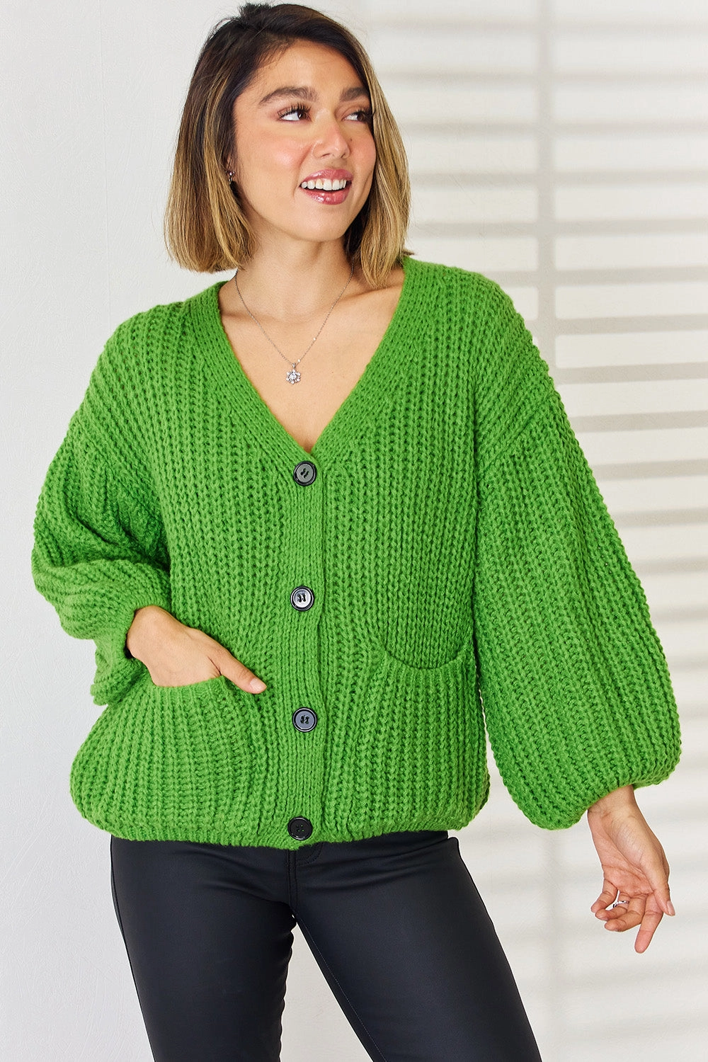 Pocketed Button Up Dropped Shoulder Cardigan Trending Hot Deal Flash Pick Today