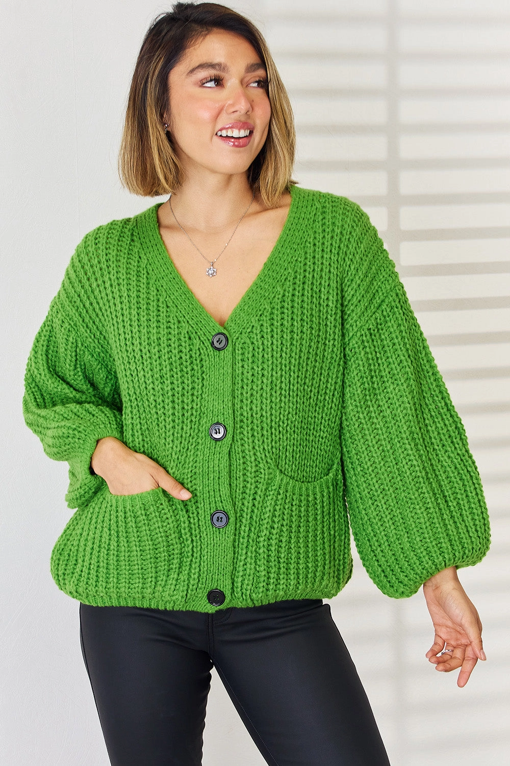 Pocketed Button Up Dropped Shoulder Cardigan Surprise Offer Now Last Chance Steal